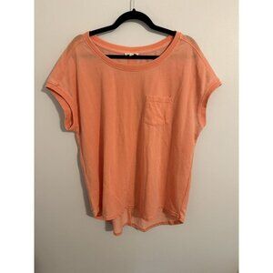 Jane And Delancey Orange Short Sleeve Hi-Low Tshirt XL